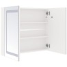 Armoire de salle de bain à miroir LED Blanc brillant 80x12x68cm 616895616895