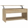 Table basse chêne sonoma 102x50x52,5 cm bois d'ingénierie 616896616896