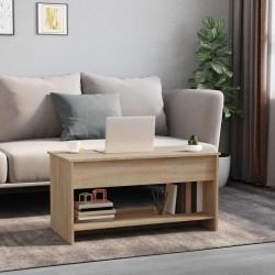 Table basse chêne sonoma 102x50x52,5 cm bois d'ingénierie 616896616896