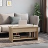 Table basse chêne sonoma 102x50x52,5 cm bois d'ingénierie 616896616896