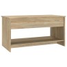 Table basse chêne sonoma 102x50x52,5 cm bois d'ingénierie 616896616896