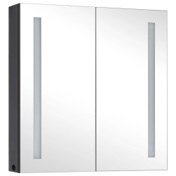 Armoire de salle de bain à miroir LED 62x14x60 cm 616898616898