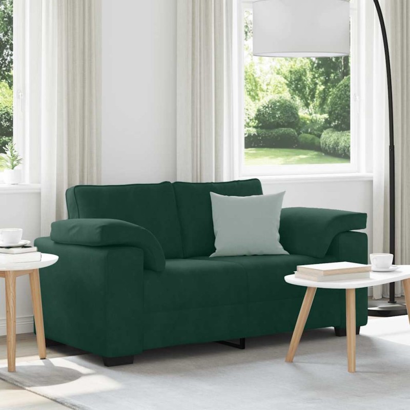 Canapé deux places vert foncé 160 x 77 x 82 cm velours 616900616900
