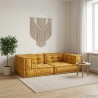 Canapé modulable 2 places jaune 140x70x36 cm en tissu 616901616901