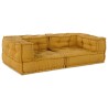 Canapé modulable 2 places jaune 140x70x36 cm en tissu 616901616901