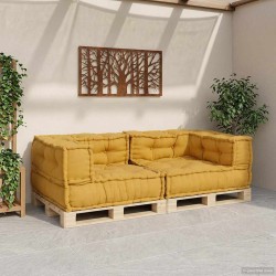 Canapé modulable 2 places jaune 140x70x36 cm en tissu 616901616901