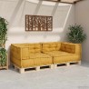 Canapé modulable 2 places jaune 140x70x36 cm en tissu 616901616901