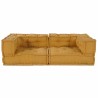 Canapé modulable 2 places jaune 140x70x36 cm en tissu 616901616901