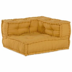 Canapé modulable 2 places jaune 140x70x36 cm en tissu 616901616901