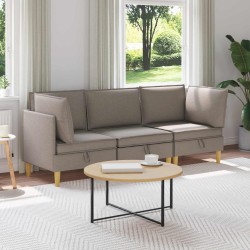 Canapé modulaire avec rangement 3 pcs Taupe Tissu 616903616903