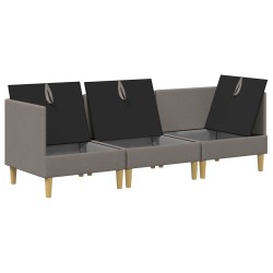 Canapé modulaire avec rangement 3 pcs Taupe Tissu 616903616903