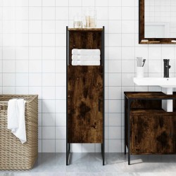 Armoire de salle de bain chêne fumé 33x33x120,5 cm 616906616906