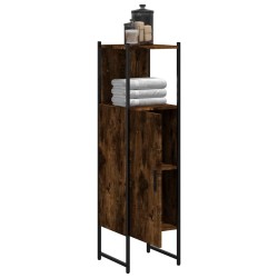 Armoire de salle de bain chêne fumé 33x33x120,5 cm 616906616906