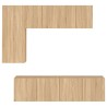 Unités murales TV 5 pcs chêne sonoma bois d'ingénierie 616909616909