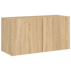 Unités murales TV 5 pcs chêne sonoma bois d'ingénierie 616909616909