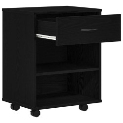 Armoire de rangement avec roue Chêne noir 46 x 36 x 59 cm 616911616911