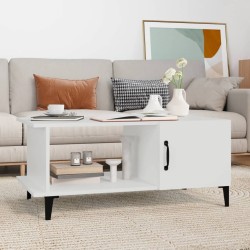 Table basse Blanc 90x50x40 cm Bois d'ingénierie 616912616912