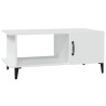 Table basse Blanc 90x50x40 cm Bois d'ingénierie 616912616912