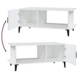 Table basse Blanc 90x50x40 cm Bois d'ingénierie 616912616912