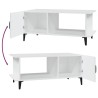 Table basse Blanc 90x50x40 cm Bois d'ingénierie 616912616912