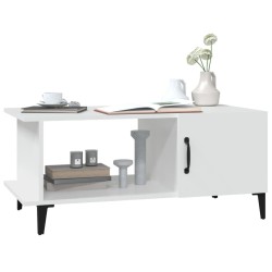 Table basse Blanc 90x50x40 cm Bois d'ingénierie 616912616912