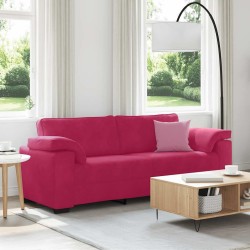 Canapé 3 places rouge bordeaux 220 x 77 x 82 cm velours 616914616914
