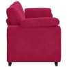 Canapé 3 places rouge bordeaux 220 x 77 x 82 cm velours 616914616914