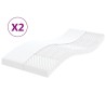 Matelas en mousse 2 pcs blanc 80x200 cm 7 zones dureté 20 ILD 616915616915