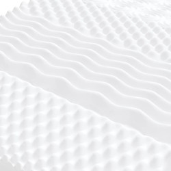 Matelas en mousse 2 pcs blanc 80x200 cm 7 zones dureté 20 ILD 616915616915