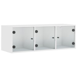 Armoire murale avec portes en verre blanc 102x37x35 cm 616923616923