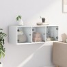 Armoire murale avec portes en verre blanc 102x37x35 cm 616923616923
