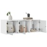 Armoire murale avec portes en verre blanc 102x37x35 cm 616923616923