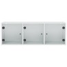 Armoire murale avec portes en verre blanc 102x37x35 cm 616923616923