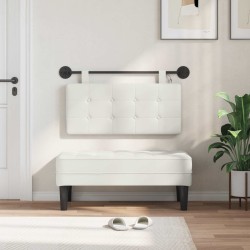 Tête de lit suspendue Avec lumière LED Blanc Simili cuir 616925616925