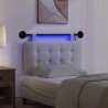 Tête de lit suspendue Avec lumière LED Blanc Simili cuir 616925616925