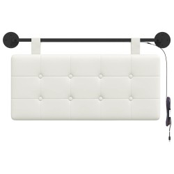 Tête de lit suspendue Avec lumière LED Blanc Simili cuir 616925616925