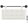 Tête de lit suspendue Avec lumière LED Blanc Simili cuir 616925616925