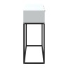 Table console blanc 105x30x75 cm bois d'ingénierie et fer 616926616926