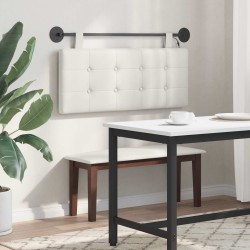 Tête de lit suspendue Avec lumière LED Blanc Simili cuir 616927616927