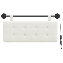 Tête de lit suspendue Avec lumière LED Blanc Simili cuir 616927616927