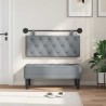 Tête de lit suspendue Avec lumière LED Gris clair Tissu 616928616928