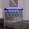 Tête de lit suspendue Avec lumière LED Gris clair Tissu 616928616928