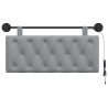 Tête de lit suspendue Avec lumière LED Gris clair Tissu 616928616928