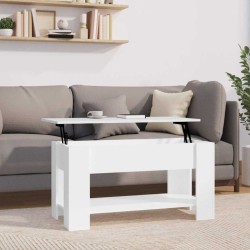 Table basse blanc brillant 101x49x52 cm bois d'ingénierie 616929616929