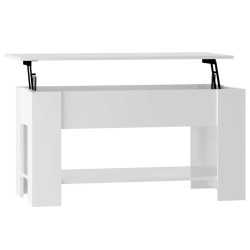 Table basse blanc brillant 101x49x52 cm bois d'ingénierie 616929616929