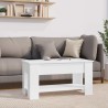 Table basse blanc brillant 101x49x52 cm bois d'ingénierie 616929616929