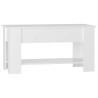 Table basse blanc brillant 101x49x52 cm bois d'ingénierie 616929616929