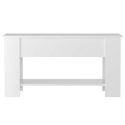 Table basse blanc brillant 101x49x52 cm bois d'ingénierie 616929616929