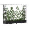 Lit Élevé avec Treillis et Toit Noir 203 x 40 x 121 cm PP 616932616932
