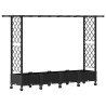 Lit Élevé avec Treillis et Toit Noir 203 x 40 x 127 cm PP 616933616933
